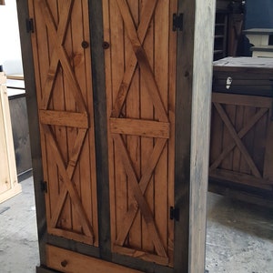 Closet cabinet armoire rustic furniture storage cabinet bedroom closet