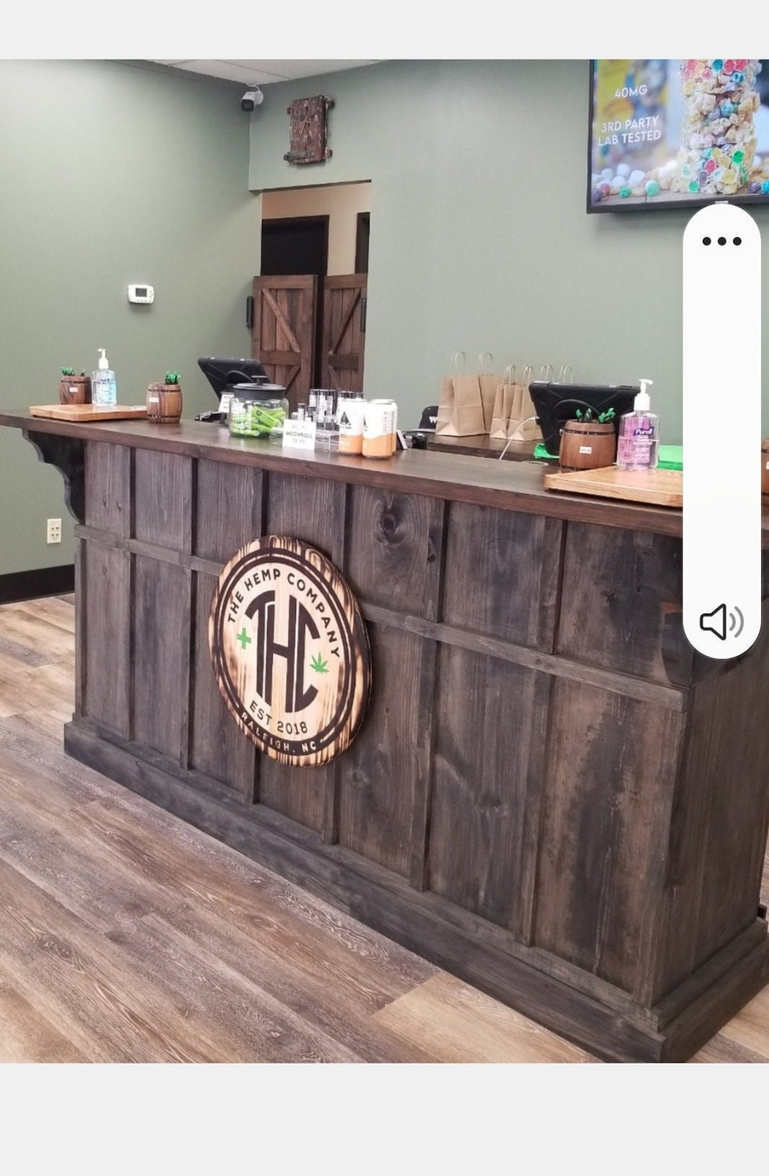 Reception Desk / Sales Counters / Rustic Indoor Bar / Bar & Back Bar