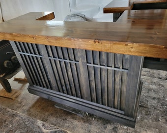 Rustic bar NEW DESIGN/ indoor bar / kitchen island /outdoor bar / bars / basement bar / country farmhouse furniture /  bar furniture