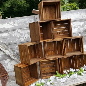 6 Alzatine rustiche per cupcake 8x8, casse per matrimoni, alzatine rustiche in legno per torte nuziali, matrimonio rustico, decorazioni per matrimoni, casse
