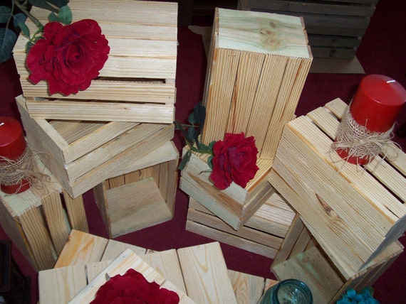 Wooden Crates Rustic Wedding Table Centerpiece Flower Etsy