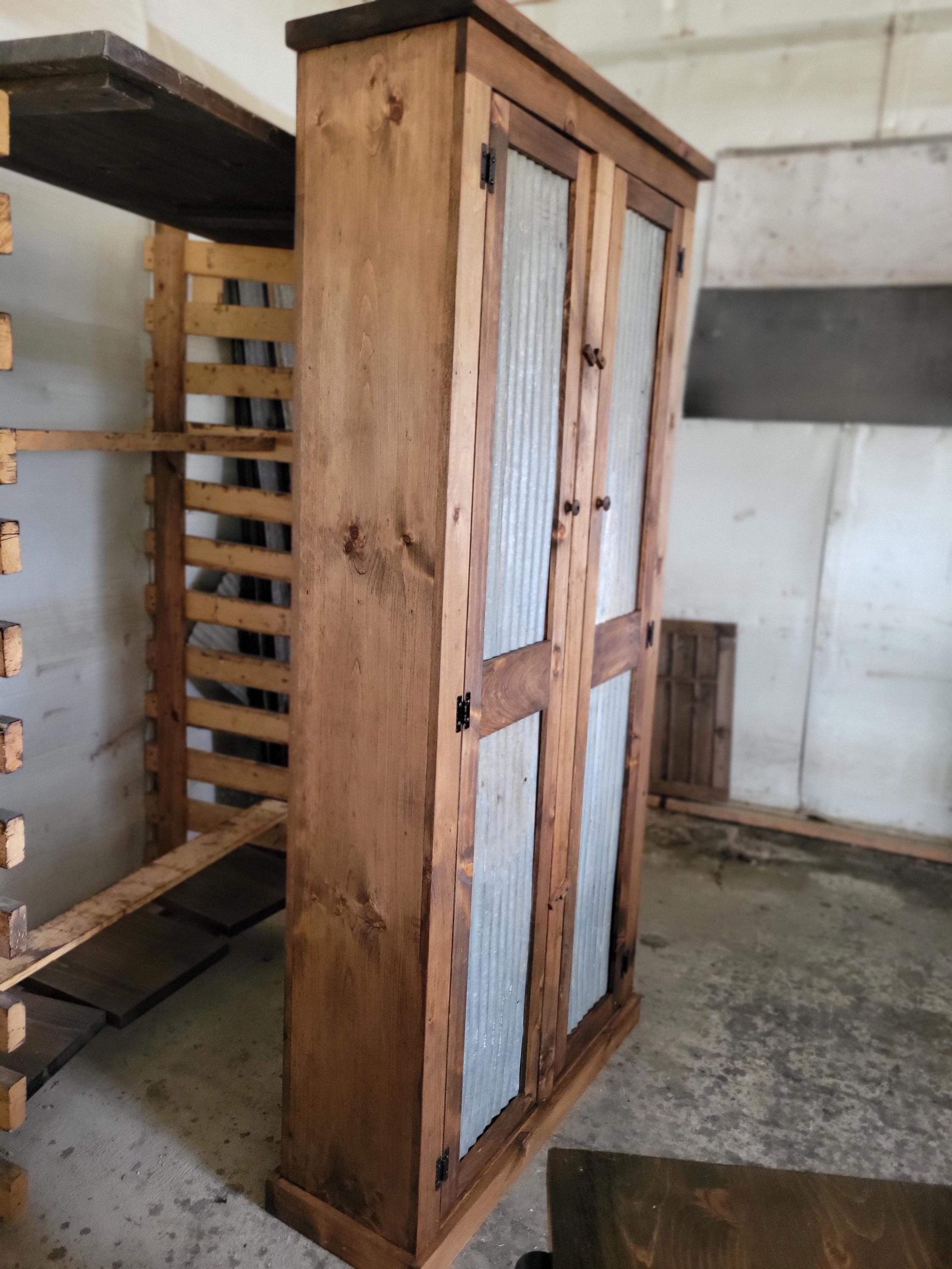 Rustic Farmhouse Cabinet: Pine Canning Jar Storage, Jelly Cupboard - Etsy