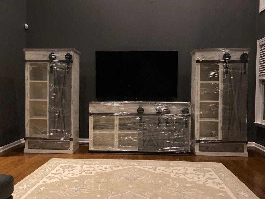 White farmhouse entertainment center outlet