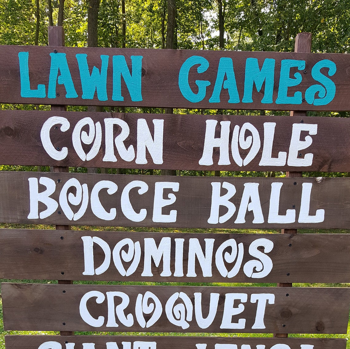 5FT tall lawn games sign rustic weddings signs yard games Etsy