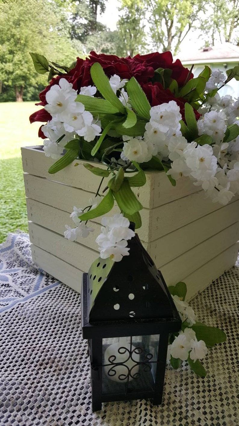 White Wooden Crates Wedding Aisle Decoration Rustic Wooden Etsy