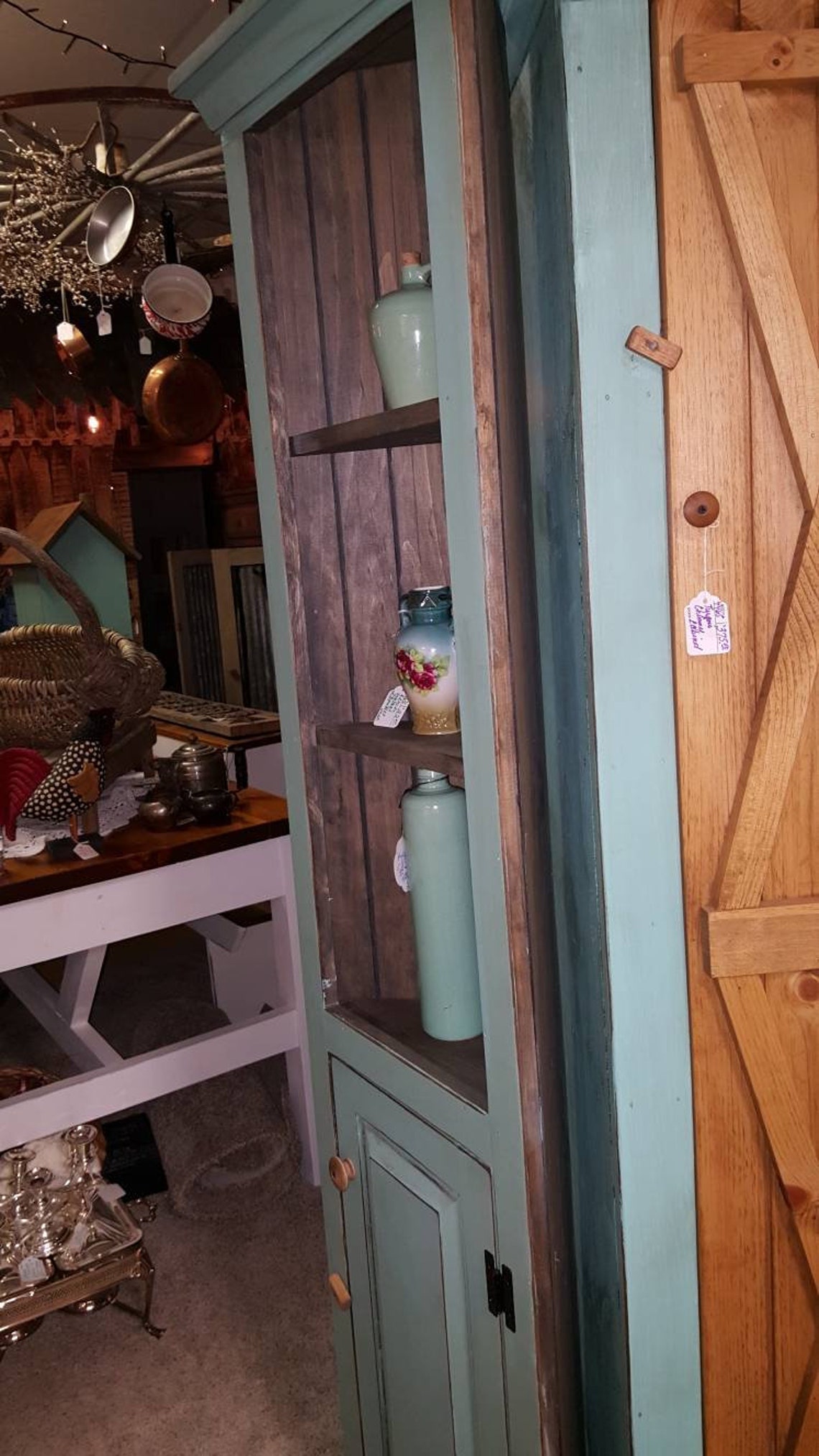 Esquina estilo granja muebles armario de almacenamiento de | Etsy