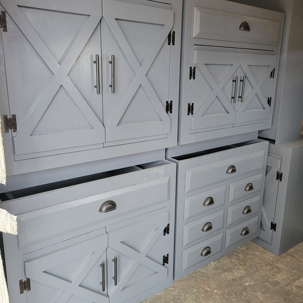 kitchen cabinets /kitchen island / laundry cabinet / modern farmhouse /bathroom vanity/ cabinet doors / rustic furniture / pantry cabinets