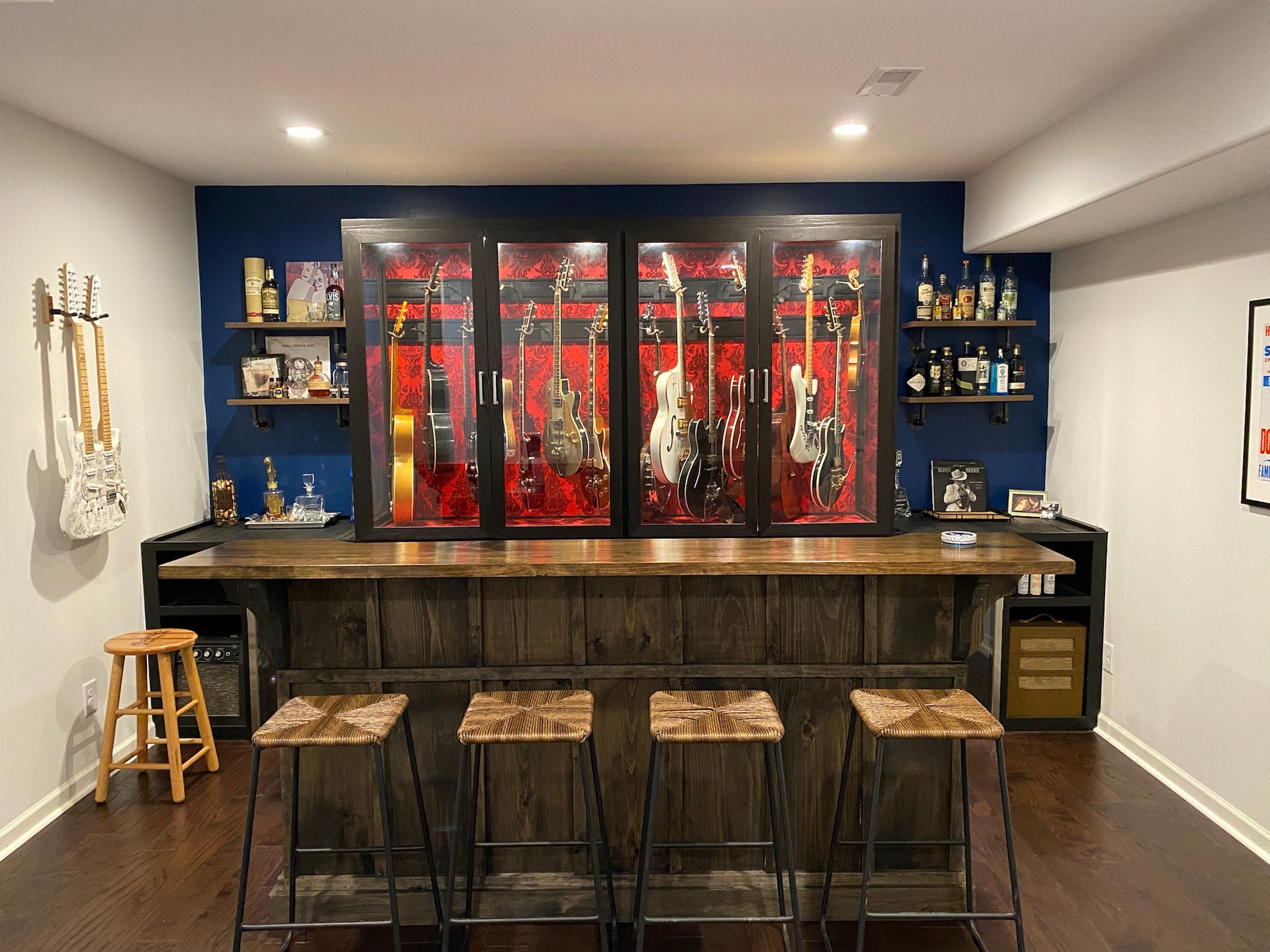 Man Cave Bar Kitchen Island Bar Cabinet Furniture W Sliding