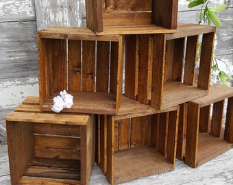 6 Rustic cupcake Stand  8x8, wedding crates , rustic wedding wood cake stand , rustic wedding , wedding decorations , crates