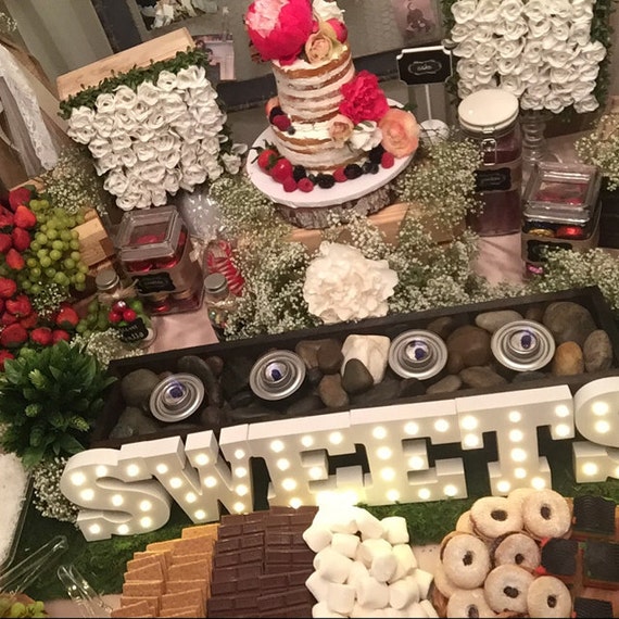 Smores Bar Candy Bar Table Centerpiece 3456ft Etsy