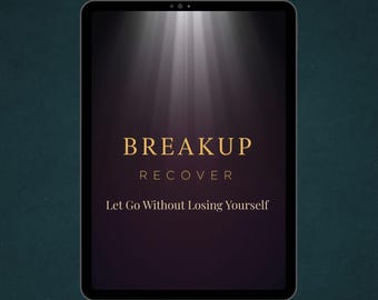 Breakup Recovery Workbook and Journal bundle - 30 Day Support for Grief, Healing and Self-Worth After Heartbreak
