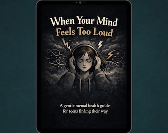 Teen anxiety workbook guide - mental health self help for teens - overthinking and stress support - coping skills for anxiety