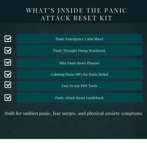 Resetkit paniekaanval - Hulpprogramma's paniekaanval - Onmiddellijke verlichting van angst - MP3-audio en pdf-werkboek - resetten van het zenuwstelsel afbeelding 4