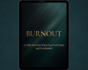 Burnout-resetkit voor uitputting en emotionele vermoeidheid: werkboek kalm zenuwstelsel, planner, piano, mp3, 2.00 uur noodblad
