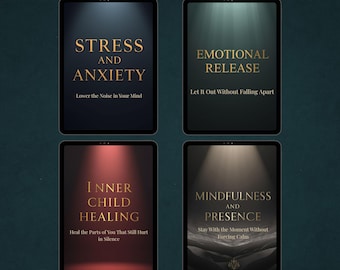 Emotional Healing Workbook/Journal bundle - 4 Pack for Stress Relief, Inner Child, Mindfulness and Emotional Release