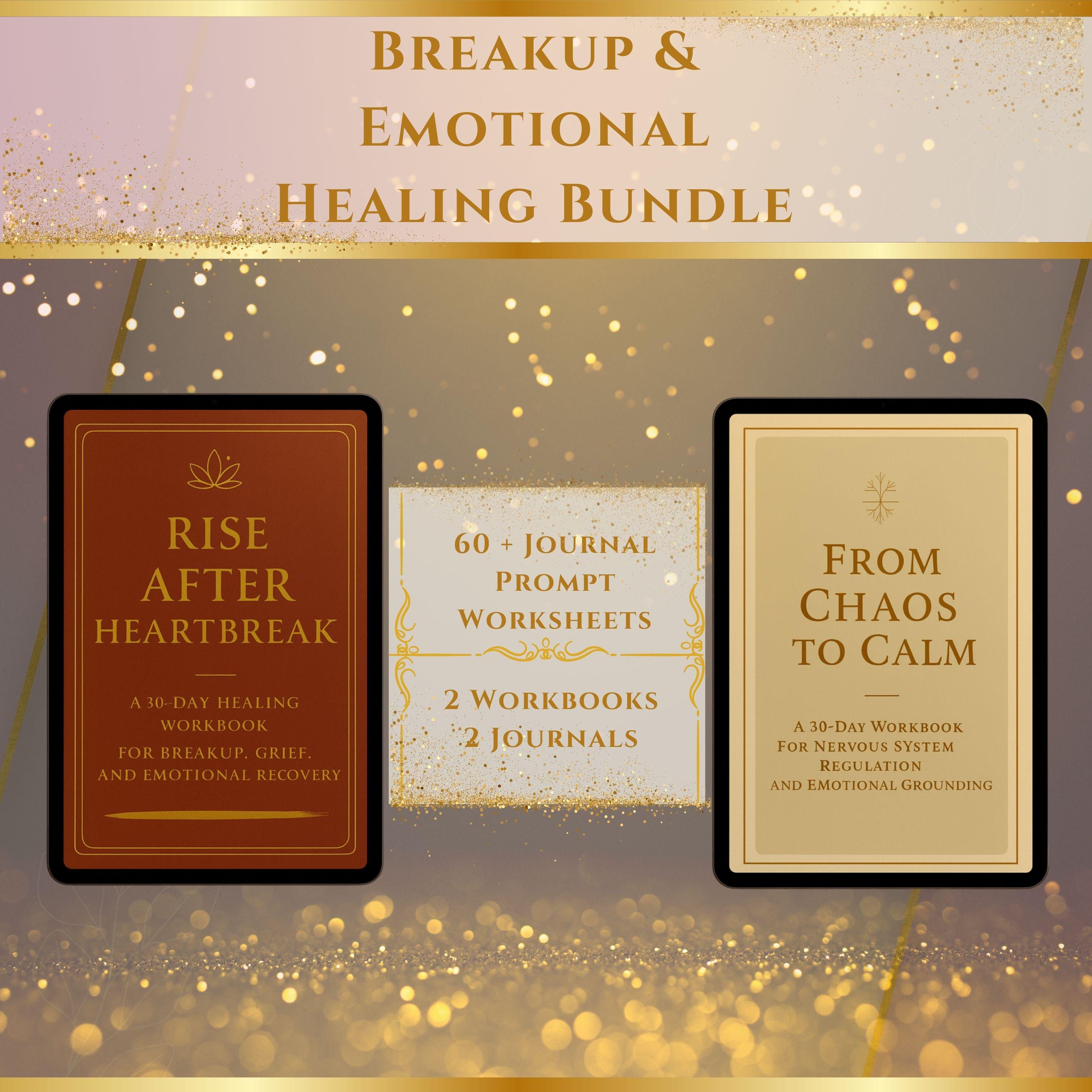 Breakup & Grief Healing Workbook Bundle: 2 x 30-Day Guided Journals (Digital Download)
