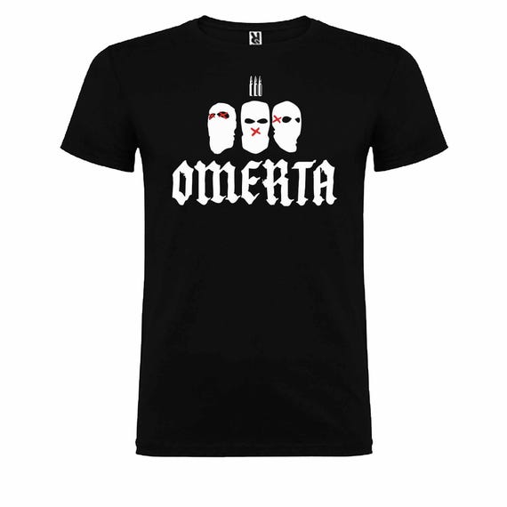 moreru OMERTA Tシャツ Omerta Balaclava T-shirt – Men's Printed Streetwear T-shirt