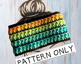 Crochet headband earwarmer, PATTERN ONLY.