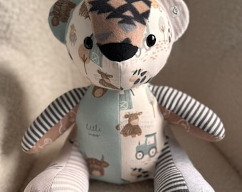 Keepsake memory bear, memory bear, baby grow bear, bereavement bear, keepsake bear