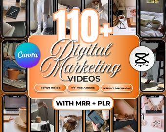 Über 110 digitale Marketinginhalte, sofort einsatzbereite Videoclips für Instagram Reels (MRR + PLR)