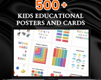 Megabundel met 500+ educatieve bronnen voor kinderen met MRR | Afdrukbare leerposters voor kleuterklas thuisklaslokalen