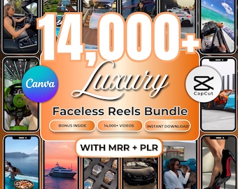 Paket mit über 14.000 Luxus-Reels, anonyme Videos mit Clips zum Thema Luxus-Lifestyle (MRR + PLR)