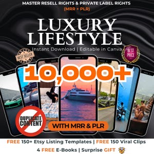10,000+ Viral Luxury Rich Lifestyle Videos Reels, Faceless, Cars , Yacht, Plane, Millionaire, TikTok, Instagram, YouTube Shorts, Mrr & Plr