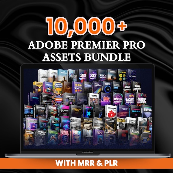 10,000+ Premiere PRO Assets Mega Template Bundle ( MRR + PLR)