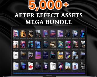 5000+ After Effects Assets-megabundel met master-resellrechten | Adobe-videosjablonen Overgangen Titels Effecten Voorinstellingen voor makers