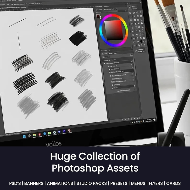 Adobe Photoshop Assets: 5,000+ Mega Bundle with Master Resell Rights | Brushes Textures Overlays Actions Templates for Designers & Creators