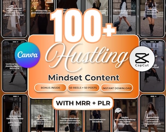 100 rumoerige vrouweninhoud luxe gezichtsloze digitale marketingvideo's Motiverende quote Instagram-rollen met master Resell Rights MRR