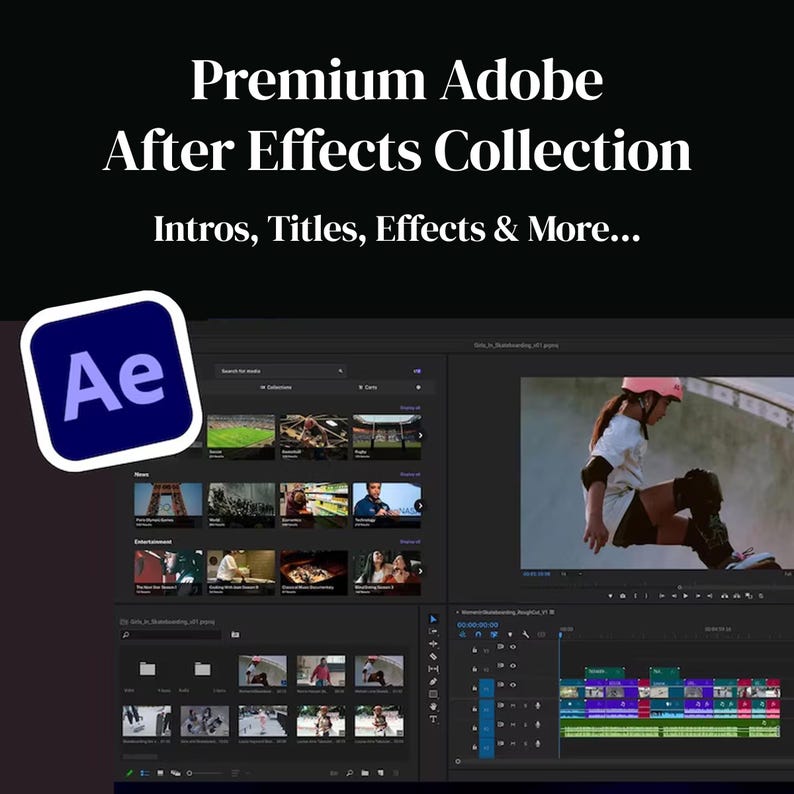 After Effects Assets: 5,000+ Mega Bundle with Master Resell Rights | Adobe Video Templates Transitions Titles Effects Presets for Creators