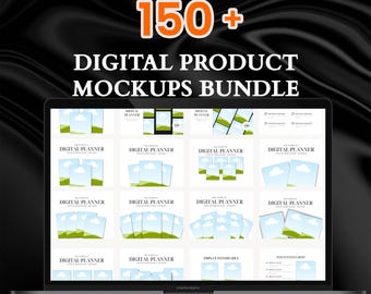 Megabundel van 150+ digitale productmodellen met MRR | Bewerkbare Canva- en Photoshop-sjablonen voor e-boeken Plannercursussen | Direct downloaden