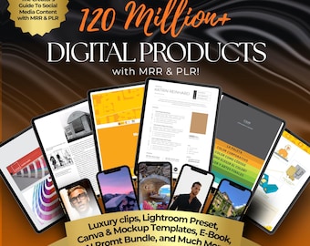 Paket mit über 120 Millionen digitalen Produkten, passives Einkommen (MRR + PLR)