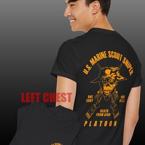 NEW Marine scout sniper Platoon Thsirt HQ Design