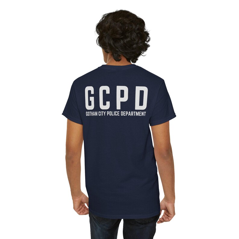 Maglietta ispirata al dipartimento di polizia di Gotham City con logo SWAT GCPD immagine 6