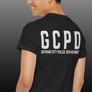 Maglietta ispirata al dipartimento di polizia di Gotham City con logo SWAT GCPD immagine 1