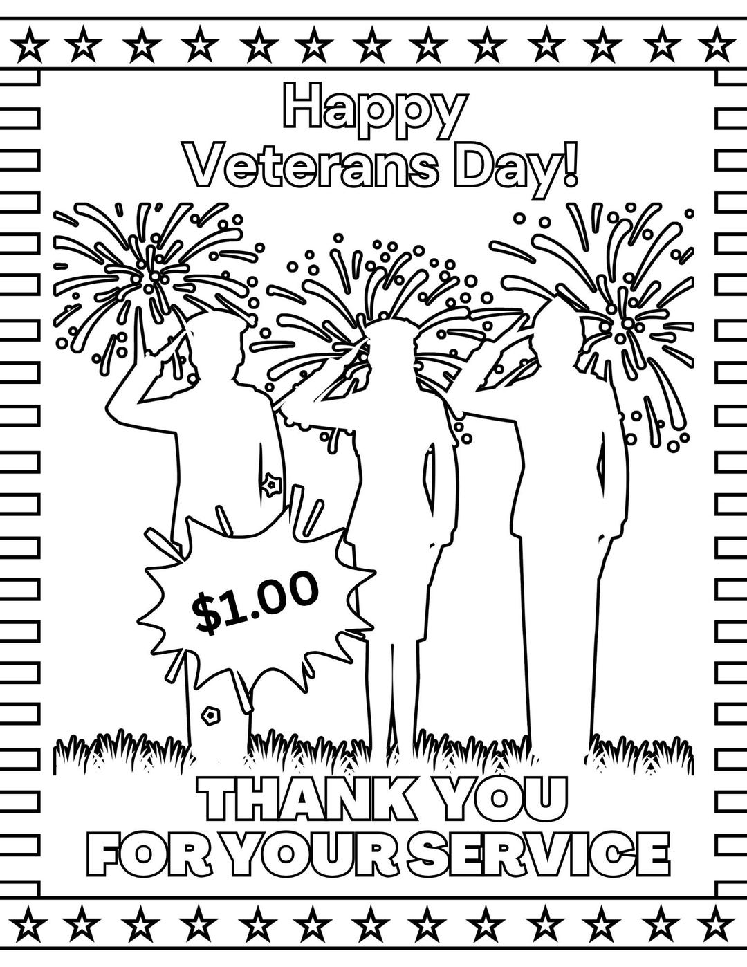 Veterans Day Kids Activities Printable | Coloring Pages, Worksheets