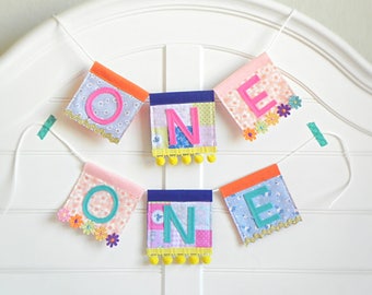 Let the Fun Begin with a Colorful Circus First Birthday! Bunting Banner and High Chair Decor for Smash Cake Photos