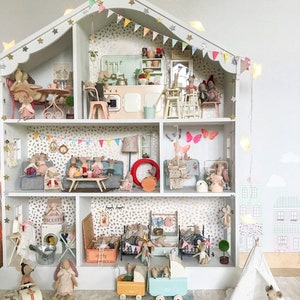 Add a Pop of Playfulness with Handcrafted Dollhouse Miniature Garland Perfect for Vintage Decor, Doll Birthdays and More image 3