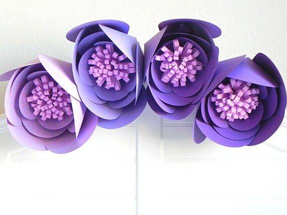Lilac Violet Paper Flowers Wall Decor Large Paper Flower Backdrop
