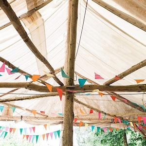 Custom Fabric Bunting Flags and Garland Banner Sustainable Wedding and Party Decor for Festive and Eco-Friendly Celebrations Bild 3