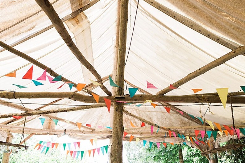 Custom Fabric Bunting Flags and Garland Banner Sustainable Wedding and Party Decor for Festive and Eco-Friendly Celebrations immagine 3