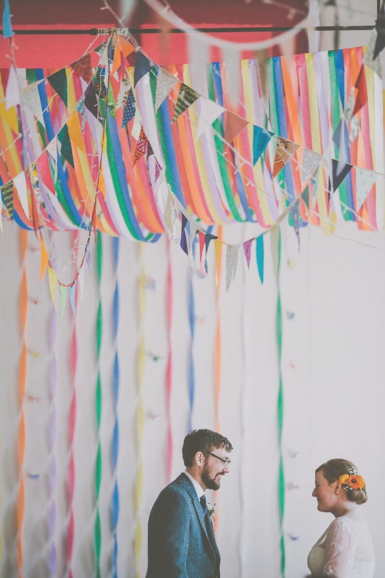 Custom Whimsical Fabric Bunting Banners Eco Friendly Garland Etsy