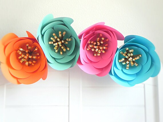 Paper Flowers Wall Decor Giant Paper Flower Backdrop Fiesta Paper Flowers Wall Decor Giant Paper Flower Backdrop Fiesta