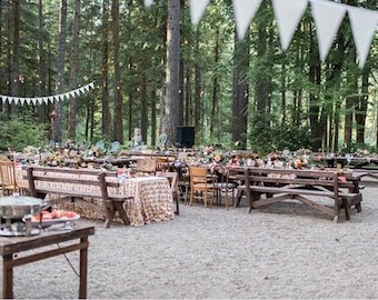 White Fabric Bunting Garland – Single 12 Ft Cotton Banner for Parties, Nurseries & Photo Backdrops