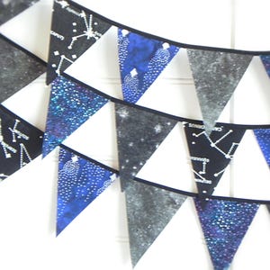 Celebrate in Cosmic Style with Constellation Map Bunting Garland Flags. Perfect for Weddings, Nurseries, Birthdays, Baby Showers & Classroom image 4