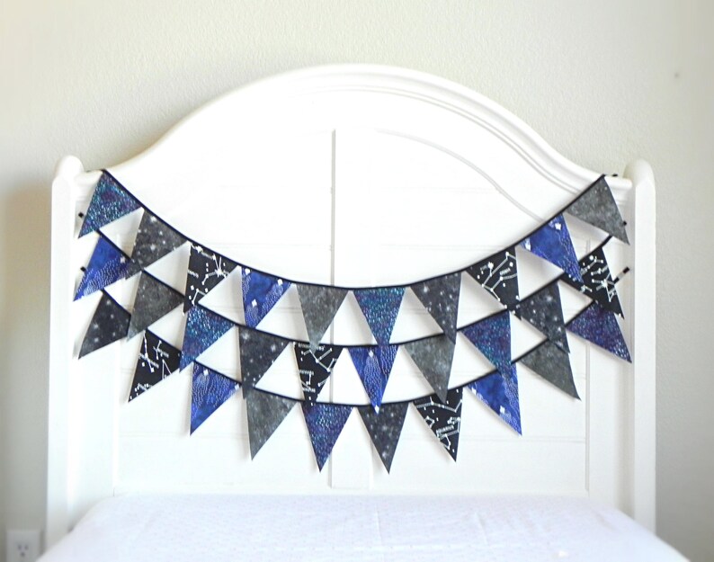 Celebrate in Cosmic Style with Constellation Map Bunting Garland Flags. Perfect for Weddings, Nurseries, Birthdays, Baby Showers & Classroom image 6