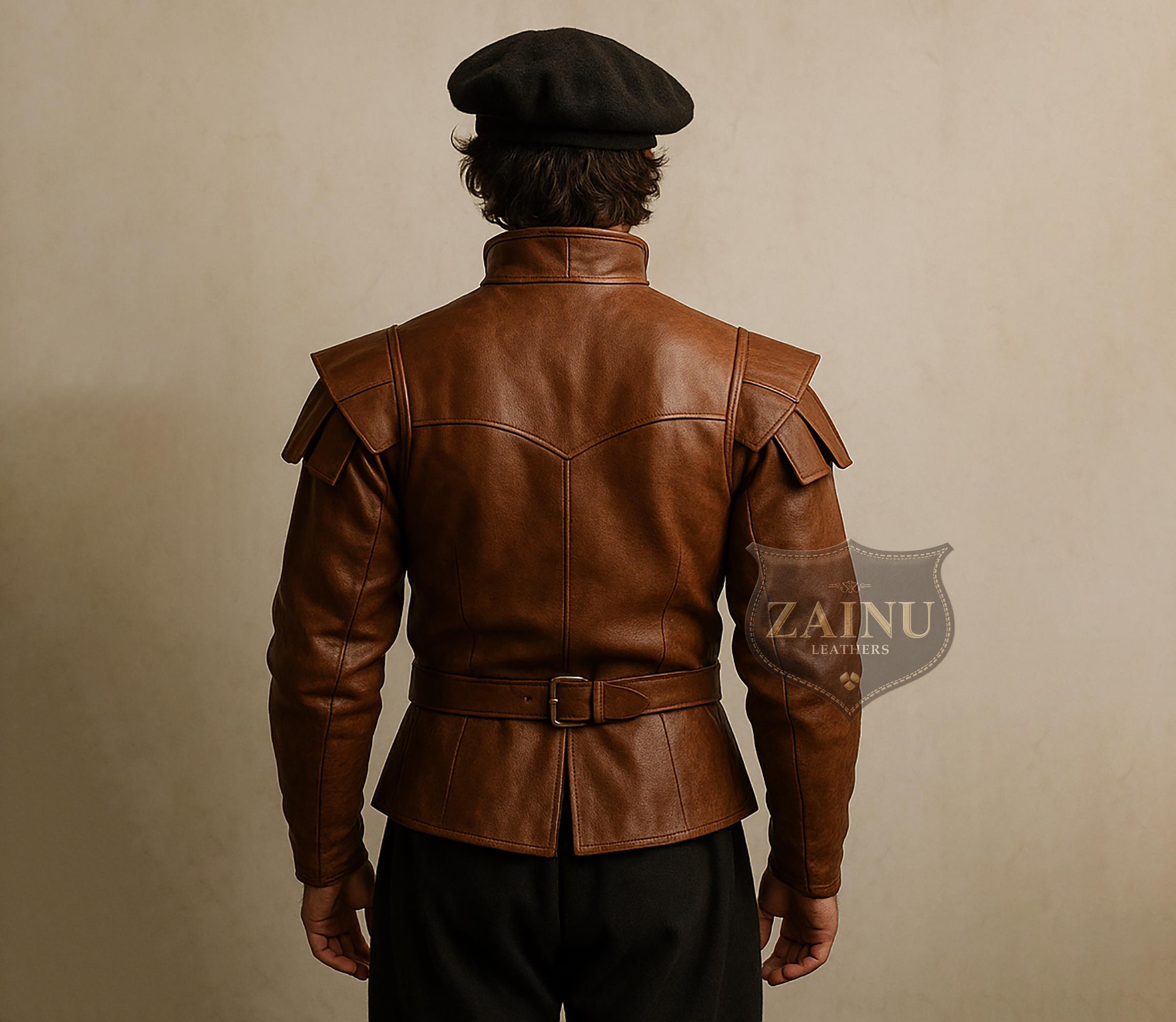 Men's Medieval Leather Doublet Jacket | Renaissance Lace-up