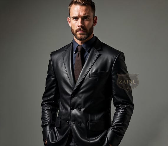 chinese dress ladies The Jacket Maker Men’s Mystical Black Leather Jacket main image 1